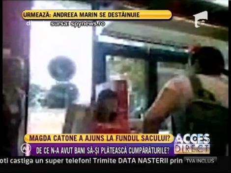 Magda Catone, fara bani in supermarket