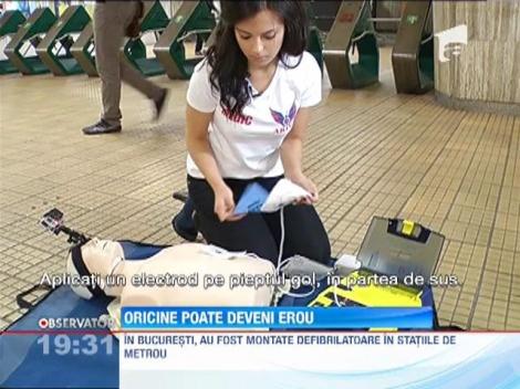 In statiile de metrou din Bucuresti au fost montane defibrilatoare