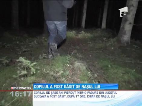 Copilul de 6 ani ratacit intr-o padure din Suceava a fost gasit