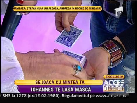 Iluzionistul Johannes, trucuri cu cartile de joc