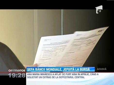 Ana Maria Mihaescu, sefa in Banca Mondiala, jefuita la bursa