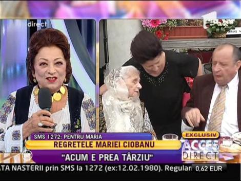 Maria Ciobanu: "Sper ca nepotii sa-mi calce pe urme!"