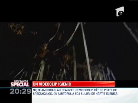 D'ale americanilor: 504 suluri de hartie igienica pentru un videoclip