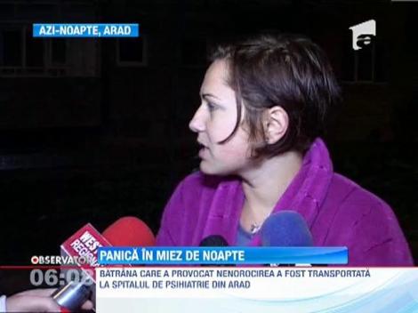 Bloc evacuat dupa ce o femeie din Arad si-a incendiat apartamentul