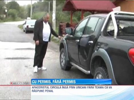 Un afacerist din Valea Jiului care a lovit un pieton pe trecere circula in continuare pe soselele din Uricani