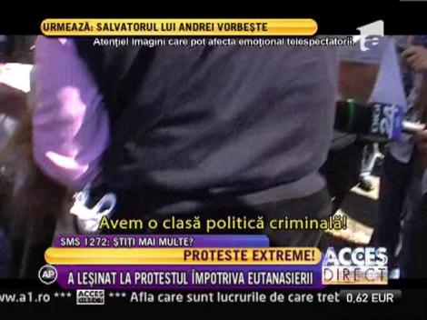 O femeie a lesinat la protestul impotriva eutanasierii!