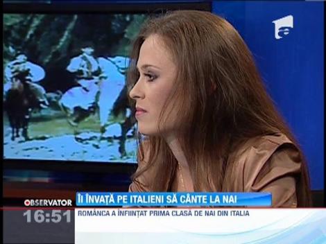 Romanca Roxana Bustihan ii invata pe italieni sa cante la noi