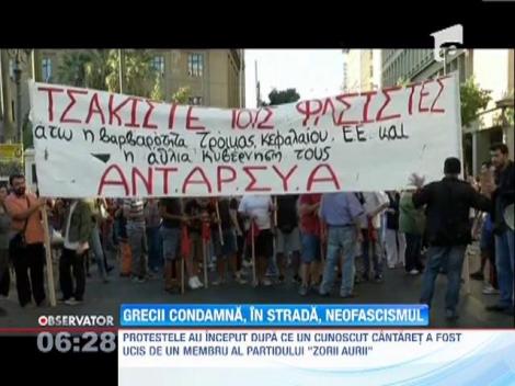 Manifestatie antifascista violenta la Atena