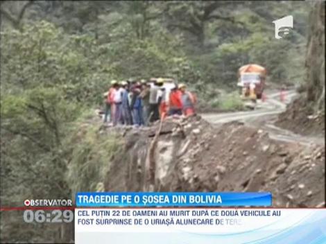 Alunecare de teren soldata cu 22 de morti, pe o sosea din Bolivia