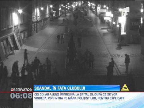 Scandal cu un pistol cu bile de cauciuc in fata unui club din Brasov