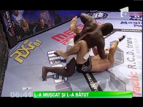 Scene incredibile intr-o gala de MMA la Pitesti! Un luptator a vrut sa-si muste adversarul de ochi