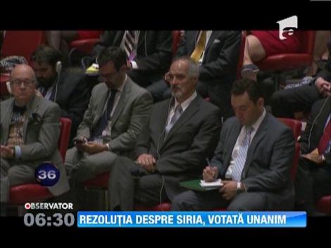S-a decis! Rezolutie privind distrugerea armelor chimice ale Siriei