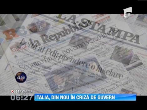 Italia, din nou in criza de guvern