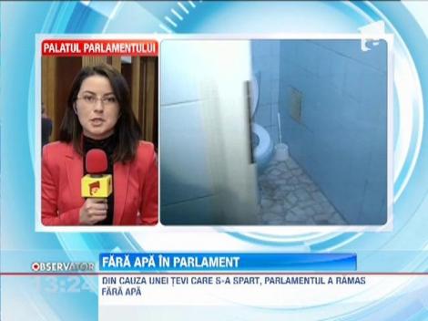 Parlamentul a ramas fara apa din cauza unei tevi care s-a spart