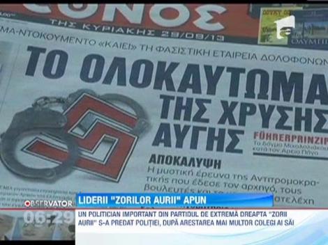 Un politician important grec din formatiunea politica "Zorii Aurii" s-a predat