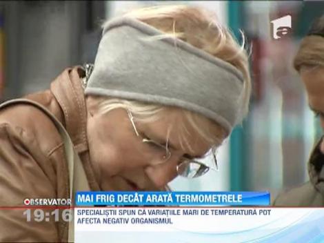 Vantul amplifica senzatia de frig