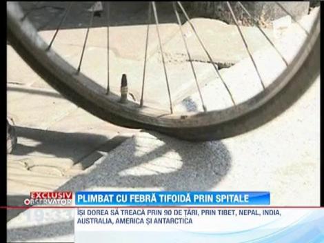 UPDATE/ Virgil Galatanu, romanul care a strabatut capitalele lumii pe bicicleta, a murit de febra tifoida