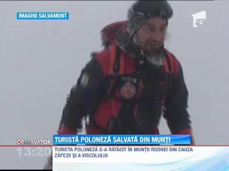 Turista poloneza salvata din muntii Rodnei
