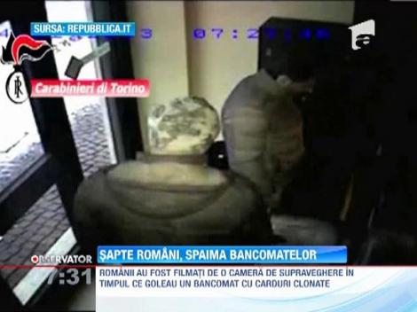 Sapte romani, spaima bancomatelor din Torino