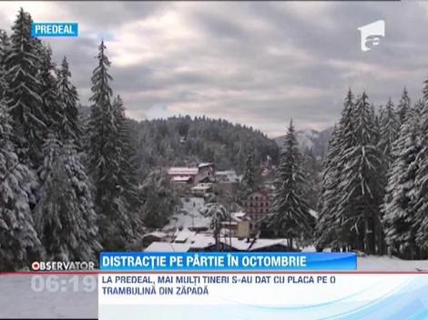 Sezonul de snowboard a inceput deja pe partia Clabucet din Predeal