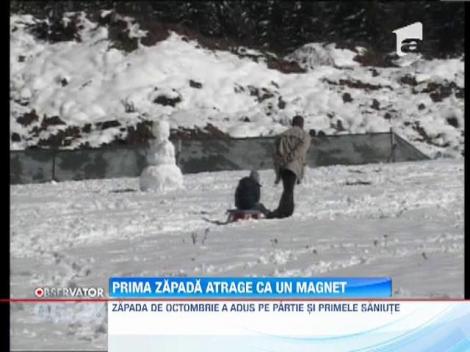 Zapada de octombrie a adus pe partie primele saniute