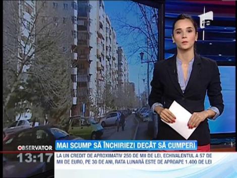 Rata la un credit in lei prin programul Prima Casa, mai mica decat chiria lunara
