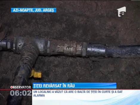 Raul Teleorman, poluat cu sute de litri de titei