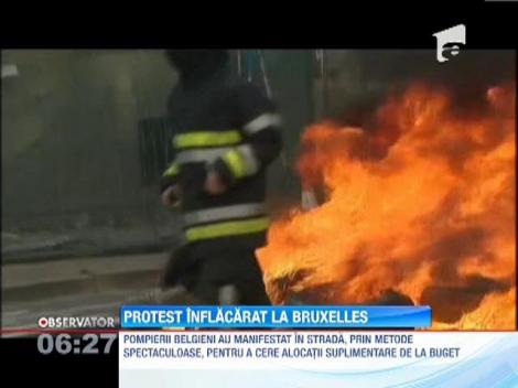 Protest inflacarat la Bruxelles