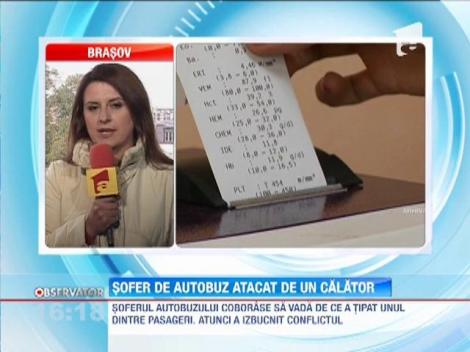 Brasov: Sofer de autobuz atacat de un calator