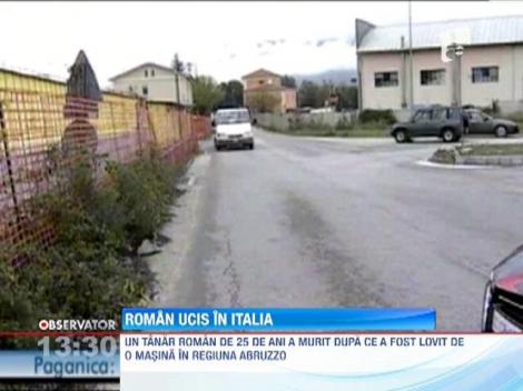 Un tanar roman a murit dupa ce a fost lovit de o masina in regiunea Abruzzo, Italia