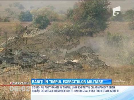 Militari profesionisti, raniti in timpul exercitiilor cu armament greu