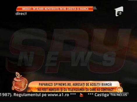Paparazzii Spynews, agresati de acolitii Biancai: "Au fost agresivi cu toata presa"