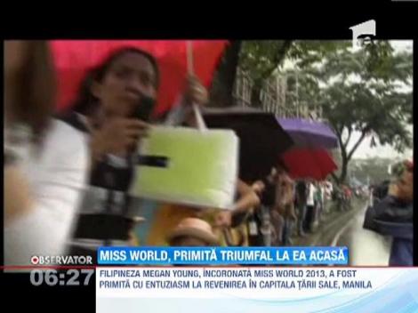 Miss World a fost primita triumfal in tara sa de origine, Filipine