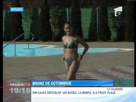 Turistii au ales sa-si petreaca weekendul la munte, s-au bronzat la piscina