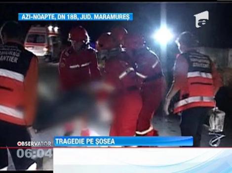 Maramures: O fetita a fost grav ranita, dupa ce masina condusa de unchiul ei a intrat sub un TIR