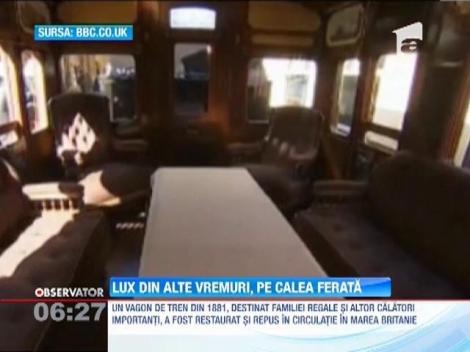 Un vagon de tren fabricat in 1881 a fost restaurat si repus in circulatie