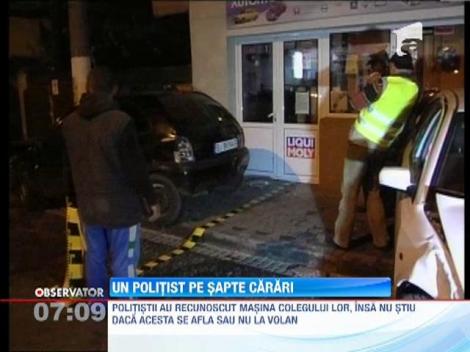 Gorj: Un politist aflat sub influenta alcoolului a distrus doua masini