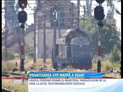 Privatizarea CFR Marfa a esuat