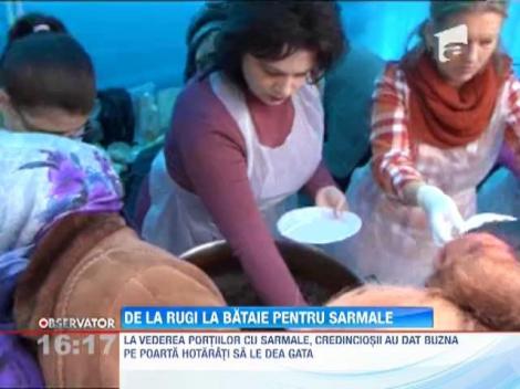 Imbulzeala la sarmale, dupa slujba de Sfanta Parascheva