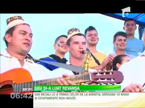 Gigi Becali a reparat greseala stelistilor in fata celor de la Avantul Barsana