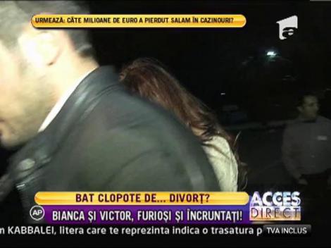 Bianca si Victor, furiosi si incruntati, dupa o cina romantica