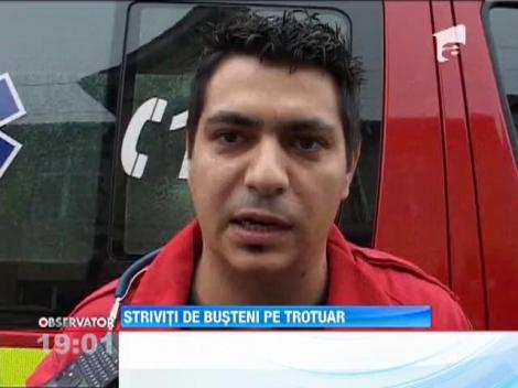 IMAGINI SOCANTE! / Update / Doi oameni au pierit sub tone de busteni