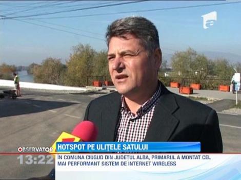 In comuna Ciugud din judetul Alba, primarul a montat un sistem de internet wireless