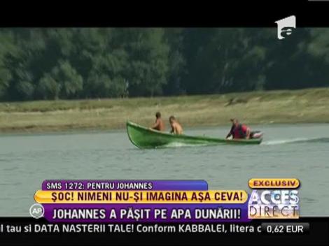 Magicianul Johannes a pasit pe apa Dunarii!