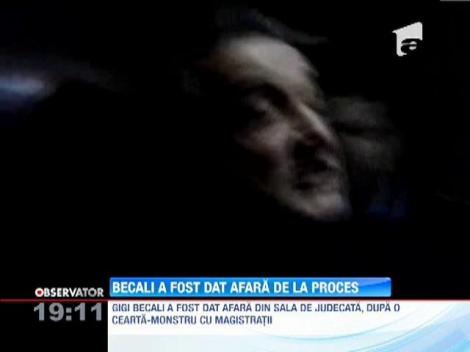 Gigi Becali, scos cu forta din sala de judecata