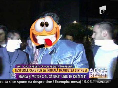 Bianca si Victor, comportament ciudat in public