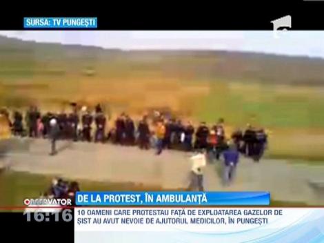 Proteste la Pungesti, in judetul Vaslui, fata de inceperea lucrarilor de explorare pentru gaze de sist