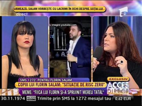 Bety, fiica lui Florin Salam, ii ia apararea tatalui sau