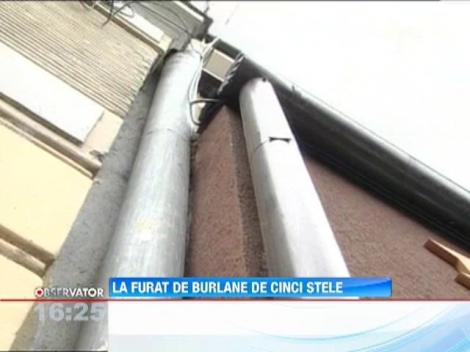 Un tanar din Cluj-Napoca a furat burlanele unui hotel de 5 stele!