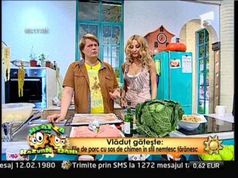 "File de porc cu sos de chimen in stil nemtesc taranesc"